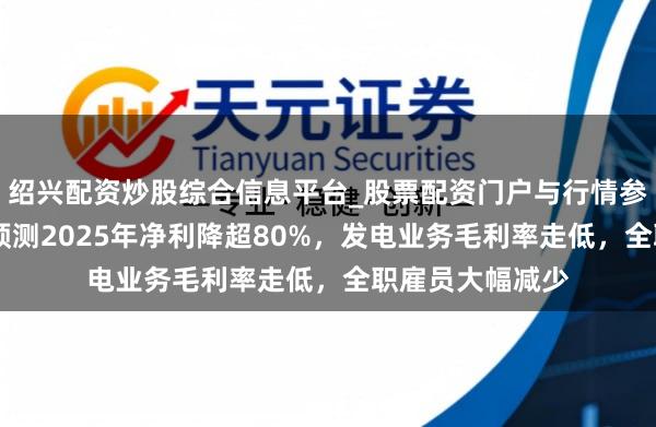 绍兴配资炒股综合信息平台_股票配资门户与行情参考 协合新动力预测2025年净利降超80%,发电业务毛利率走低,全职雇员大幅减少
